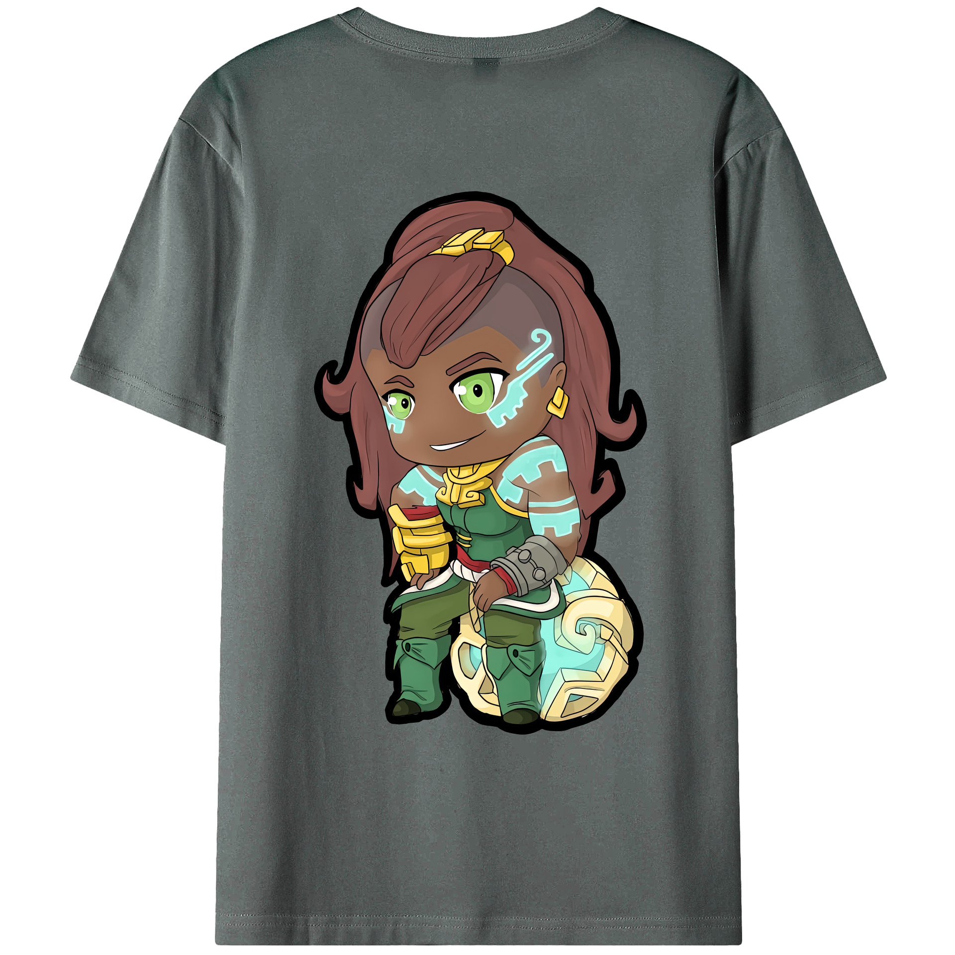 （画像用） リーグ・オブ・レジェンド League of Legends LOL 綿100％ メンズ半袖Tシャツ（バックプリント） 通気性